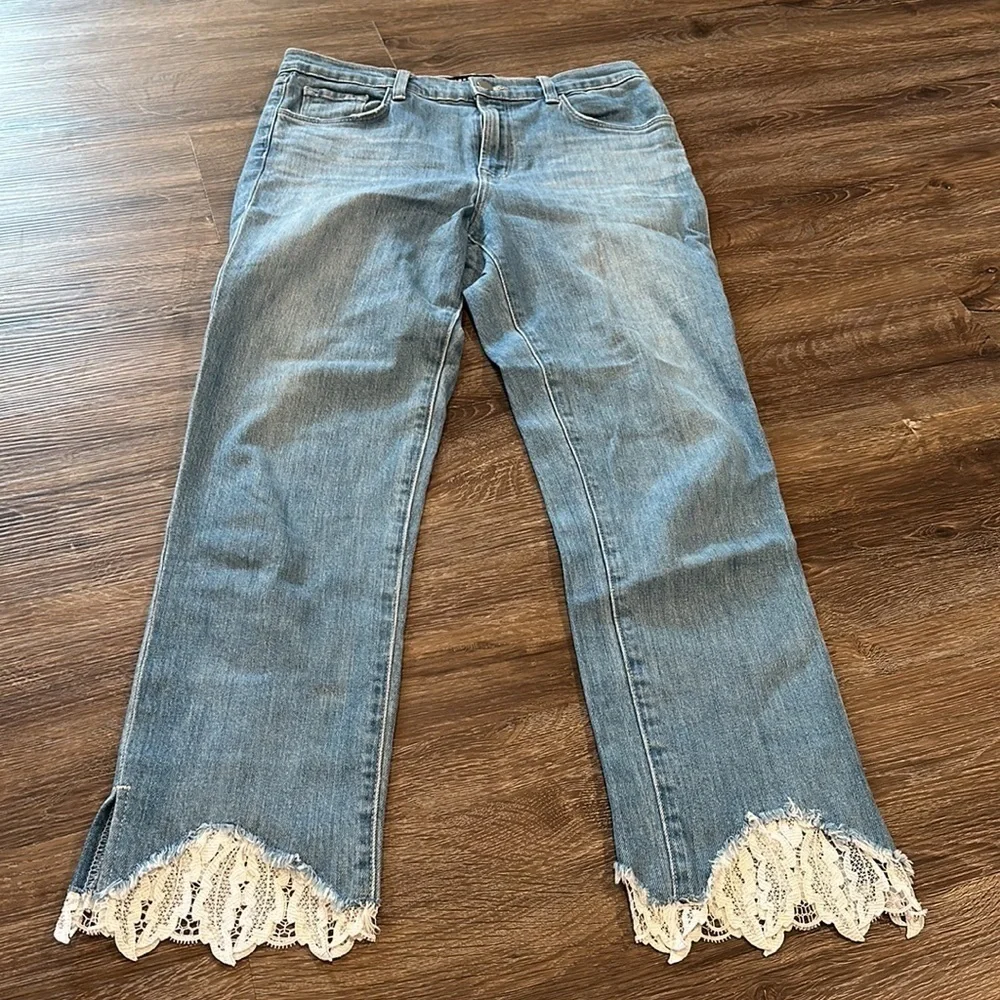 J Brand Women’s Lace Cut Jeans - Size 28 - Picture 2 of 8